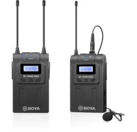 میکروفون-بی-سیم-یقه-ای-دو-قلو-هاشف-بویا-BOYA-BY-WM8-Pro-K2-UHF-Dual-Channel-Wireless-Lavalier-System